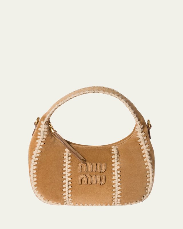 Wander Crochet Suede Shoulder Bag